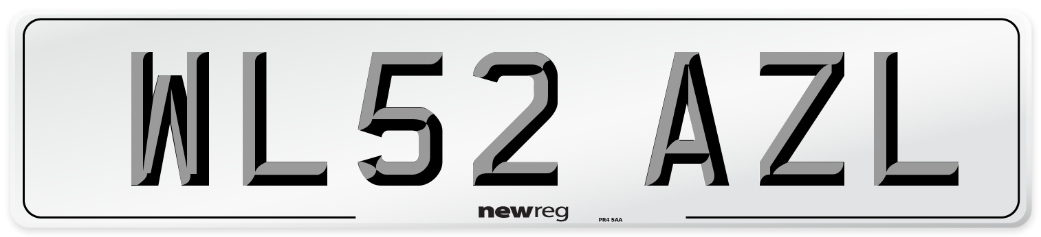 WL52 AZL Number Plate from New Reg